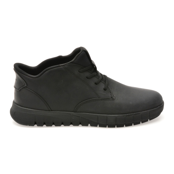 Ghete GEOX negre, U56MAB, din piele naturala