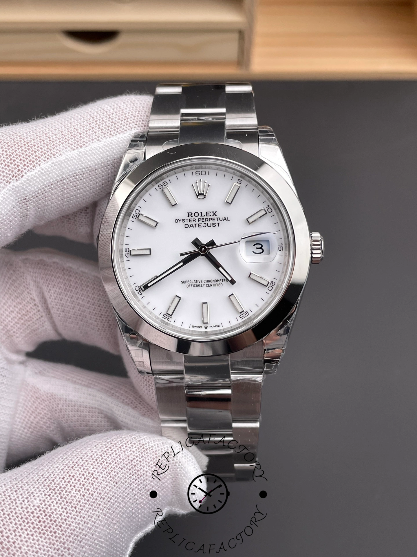 Rolex Datejust 41 Stainless Steel White Dial M126300 0005 Men's Watch