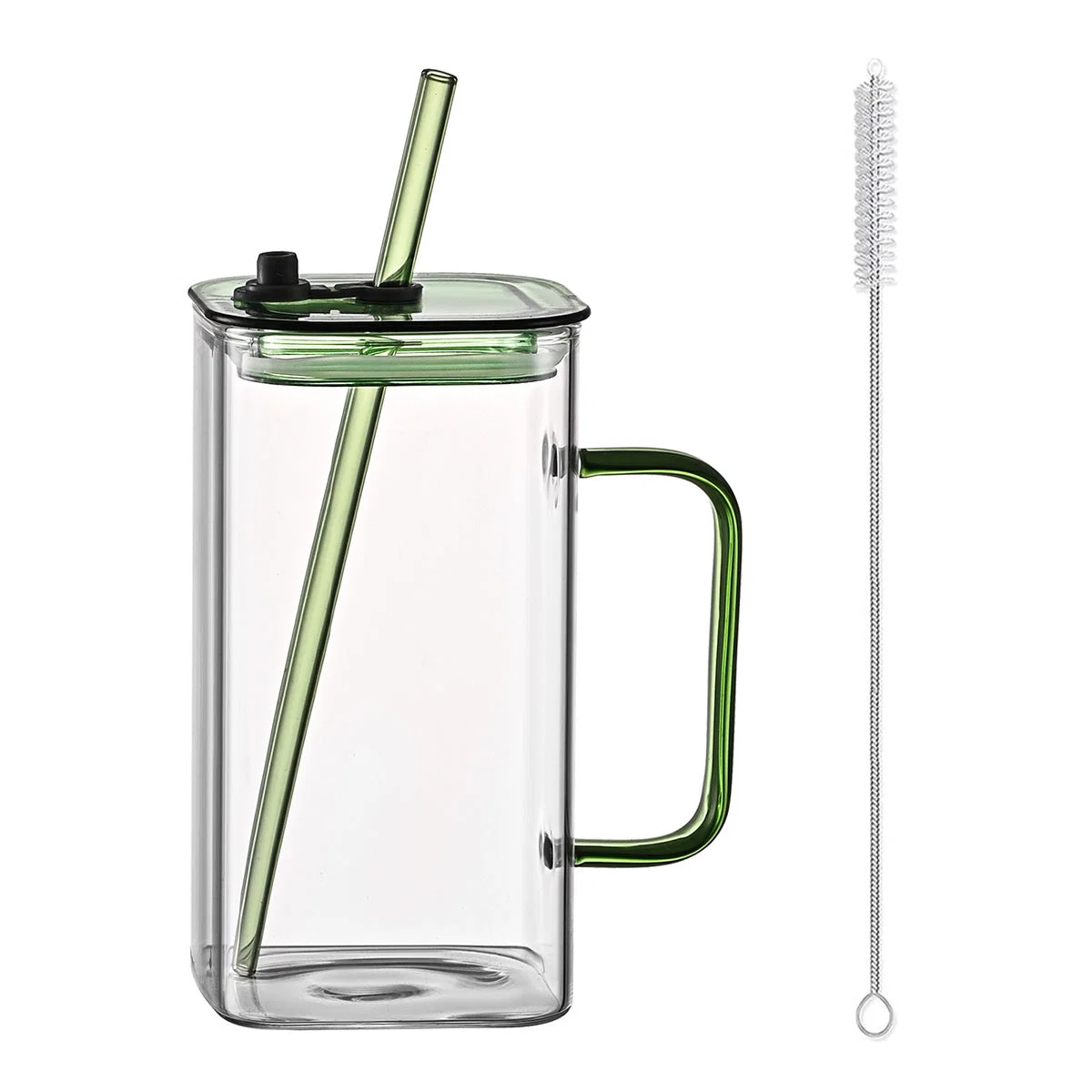 Large square straw cup