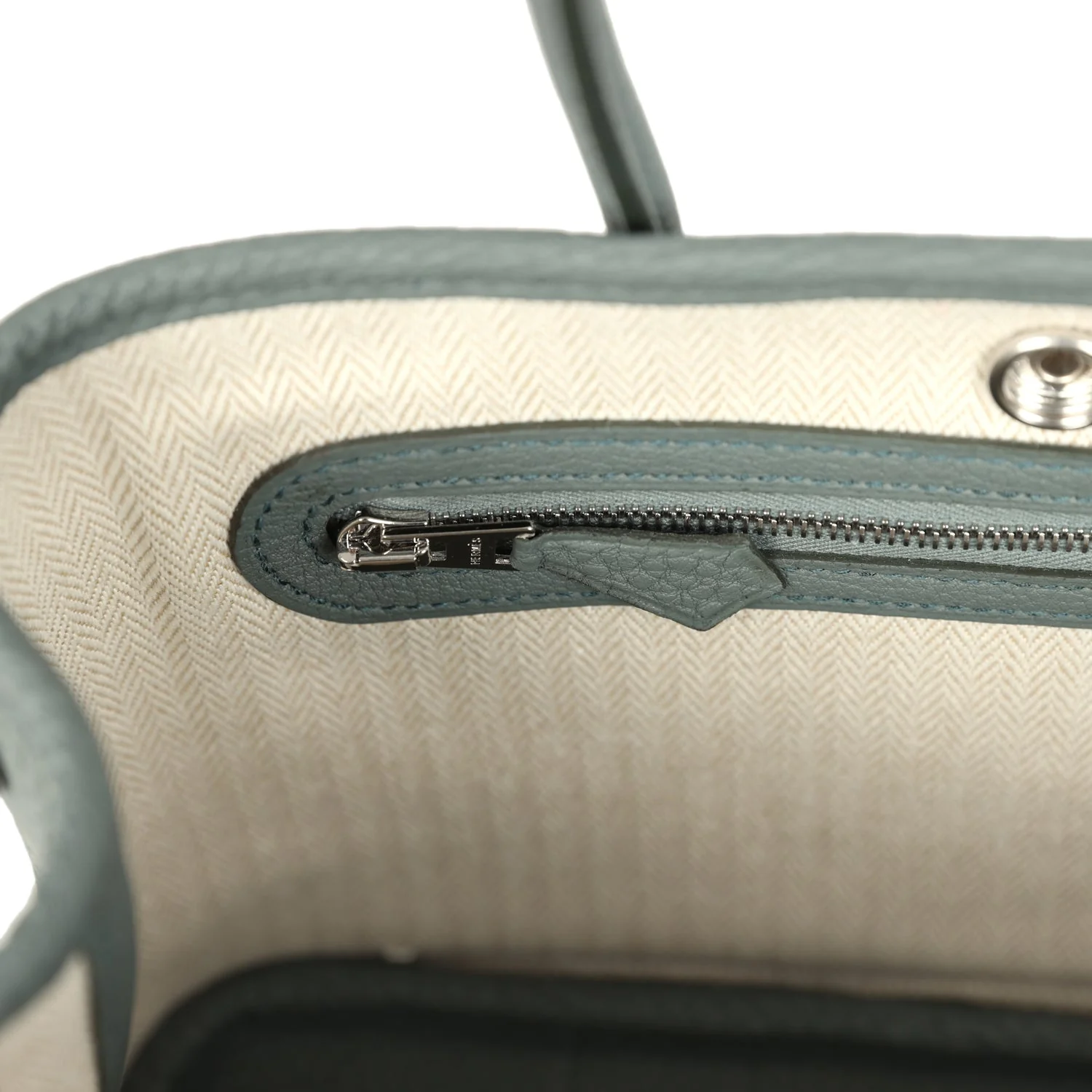 Hermes Garden Party Neo 23 Vert Amande Negonda Palladium Hardware