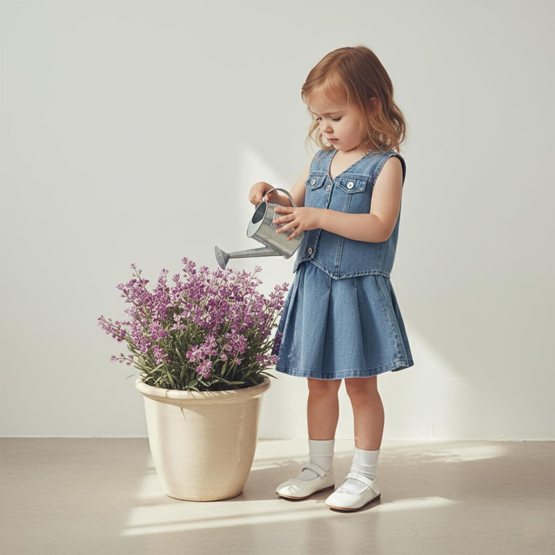 Kid Toddler Girls Denim Outfit