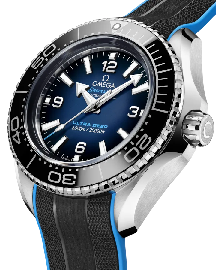 OMEGA SEAMASTER PLANET OCEAN 6000M 45.5 MM, O‑MEGASTEEL ON RUBBER STRAP