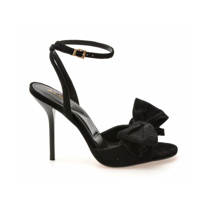 Sandale elegante ALDO negre, TINSLETTA 009, din piele intoarsa