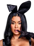 Playboy Black Satin Bunny Ears