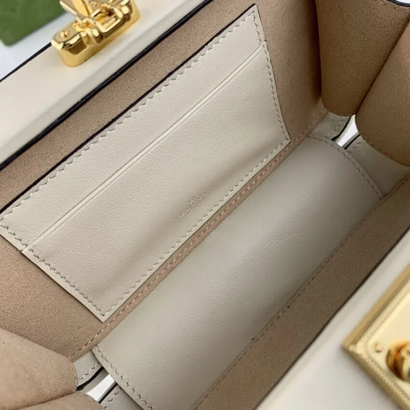 Gucci Interlocking G Mini Bag In White Leather 658230