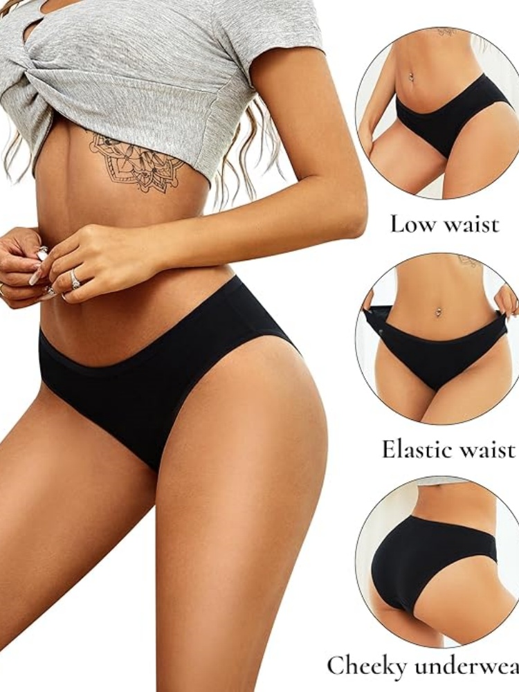 VALENTINIANA Womens Underwear Cotton Hipster Panties