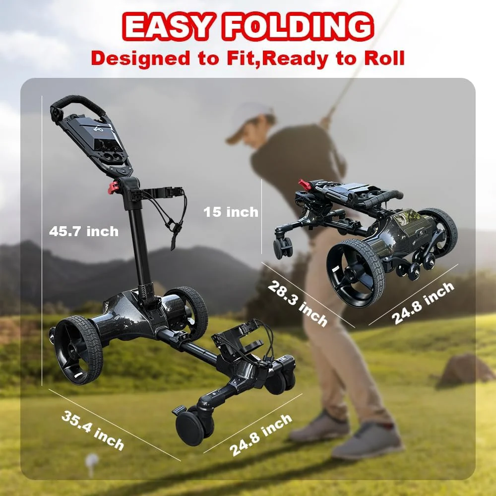 ⏰Liquidation Sale⛳Electric Auto Follow Golf Cart