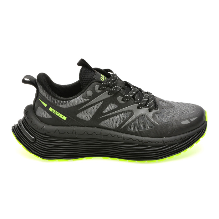 Pantofi sport GRYXX negri, F6011, din material textil