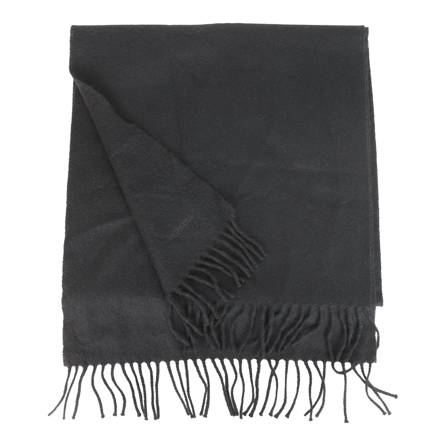 Hermes Black Cashmere Stole