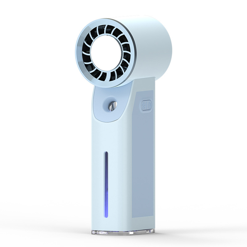 Cross-Border Ice Spray Small Fan Handheld Refrigeration Turbine Ice Fan Usb Charging Handheld Fan Logo