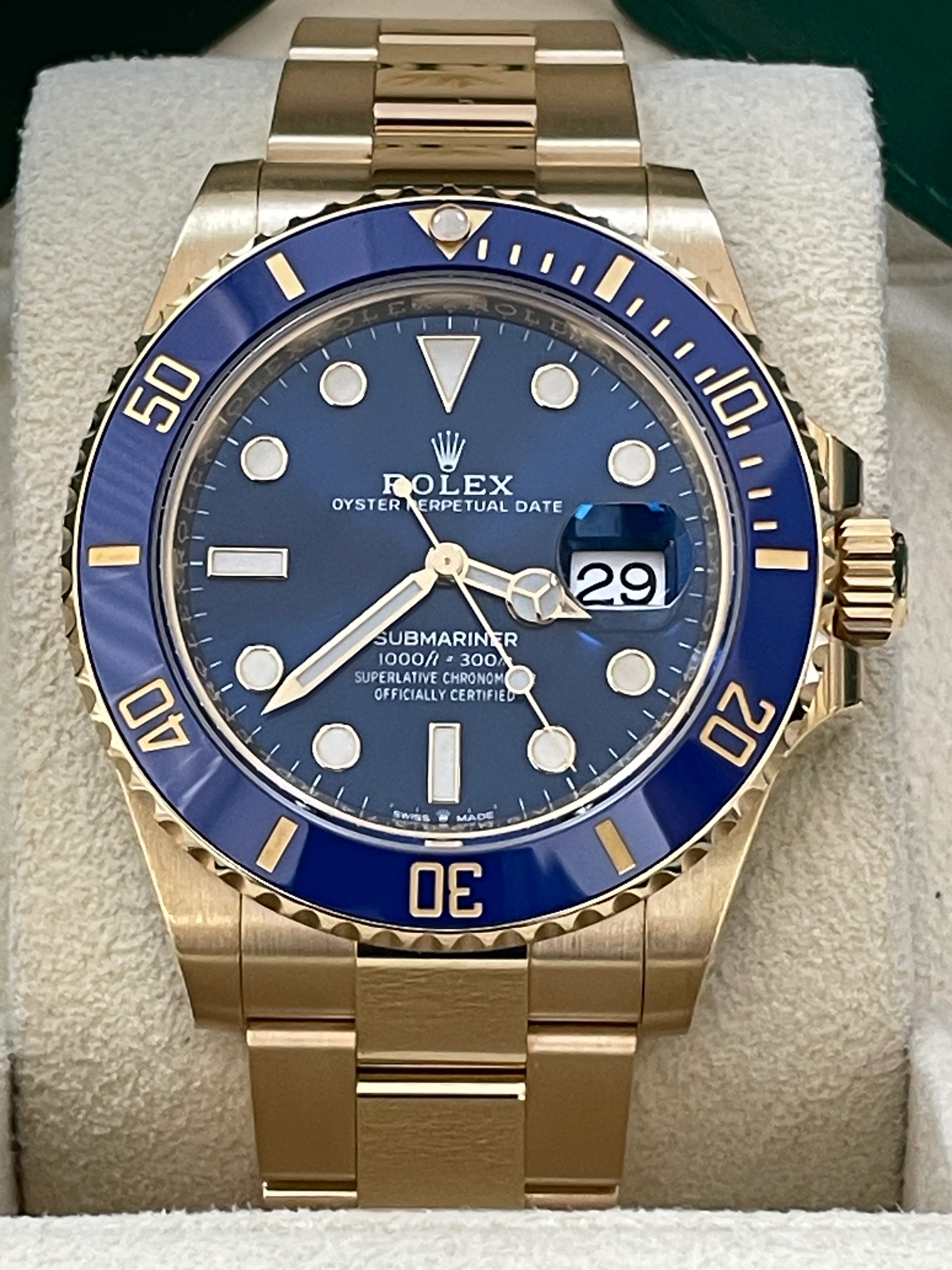 Rolex Yellow Gold Submariner Date - 2023 - Blue Bezel - Blue Dial - 126618LB