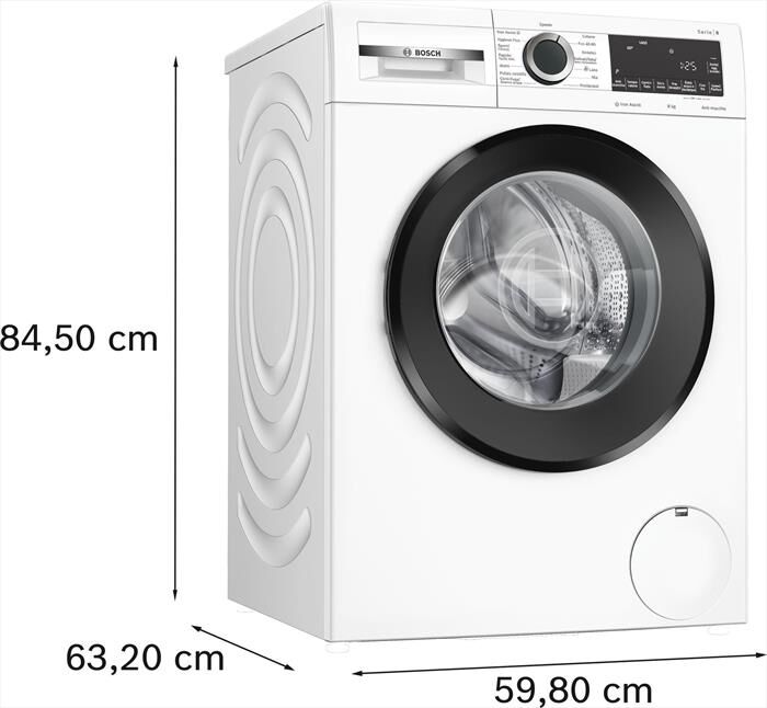 BOSCH - Lavatrice Serie 6 WGG244Z9IT 9Kg 1400g/m Classe A-BIANCA