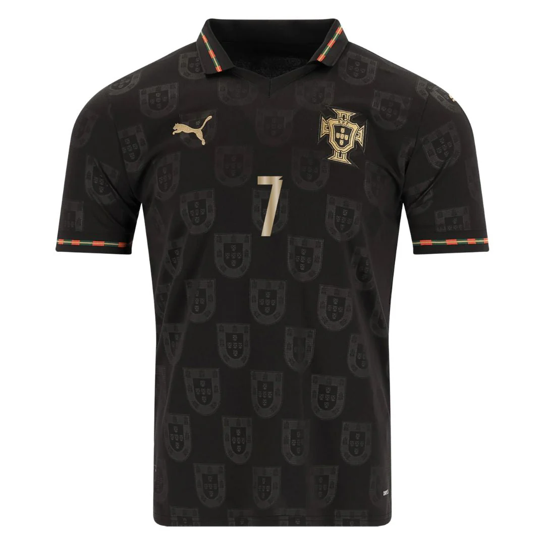 Portugal Fan Jersey Black Panther 2025/26 #7 Ronaldo