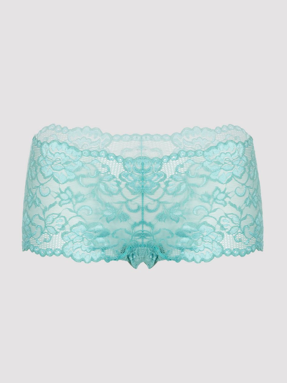 Lovehoney Flirty Soft Aqua Lace Shorts