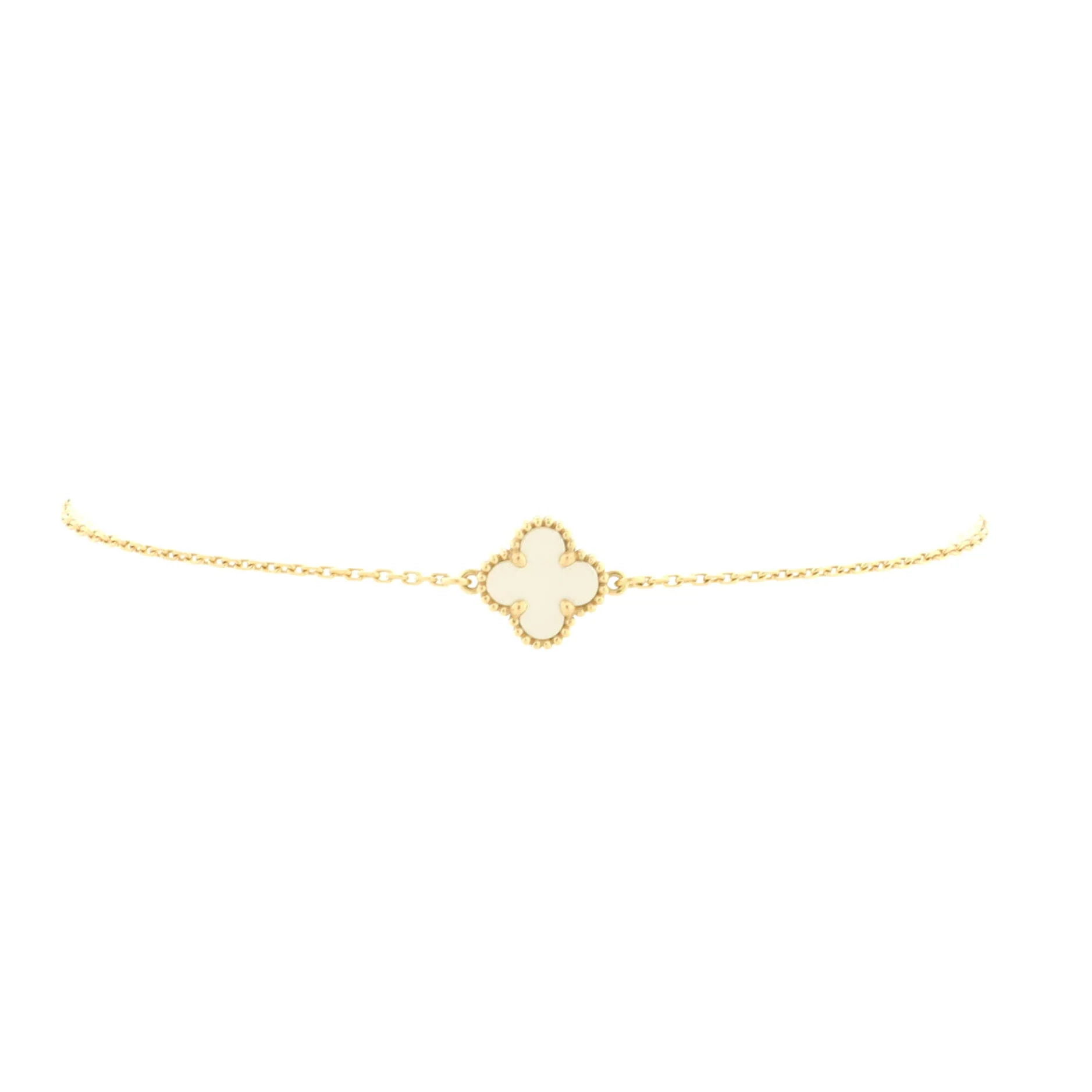Sweet Alhambra Bracelet 18K Yellow Gold and Mother of Pearl