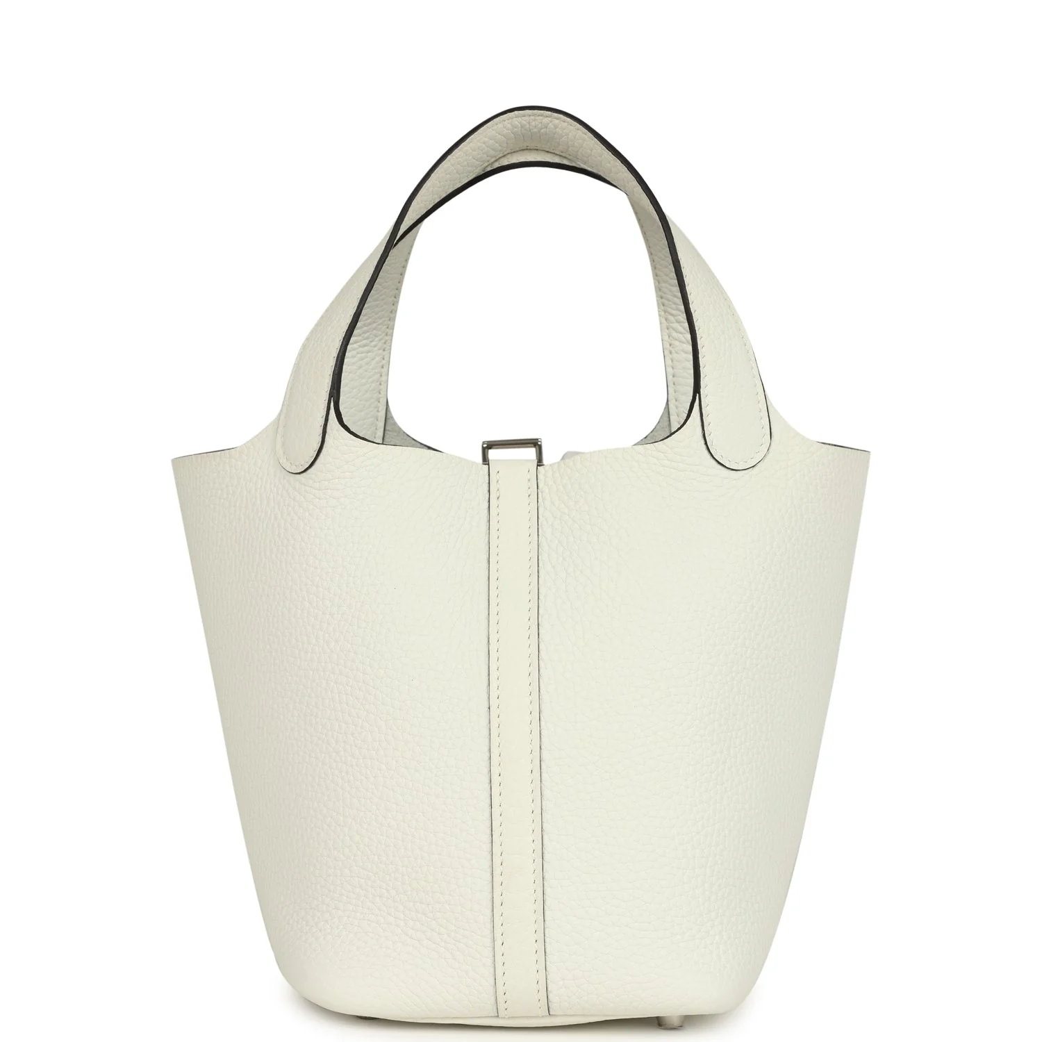 Hermes Picotin Lock 18 New White Clemence Palladium Hardware