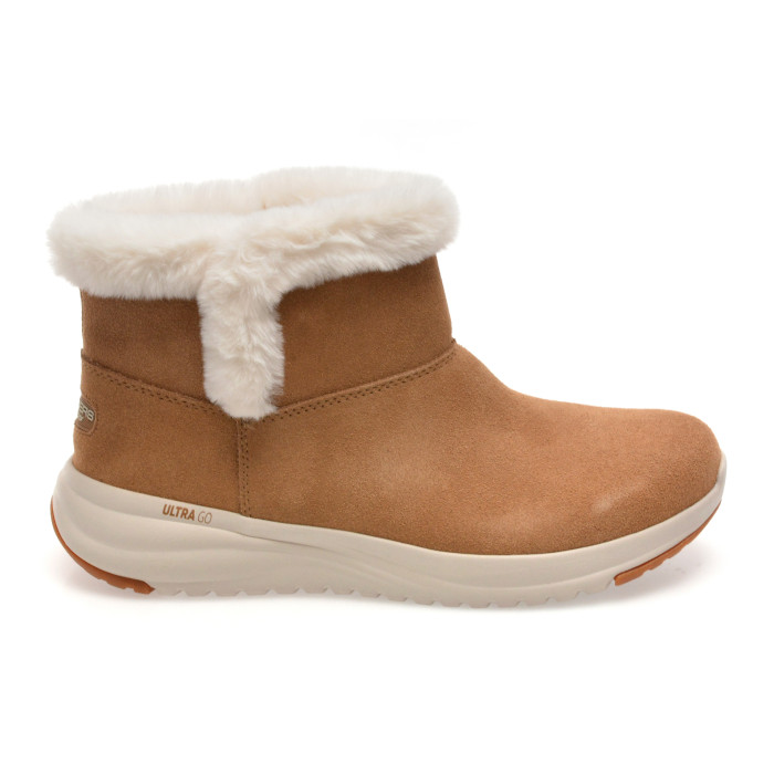 Ghete SKECHERS maro, ON-THE-GO STELLAR, din piele intoarsa