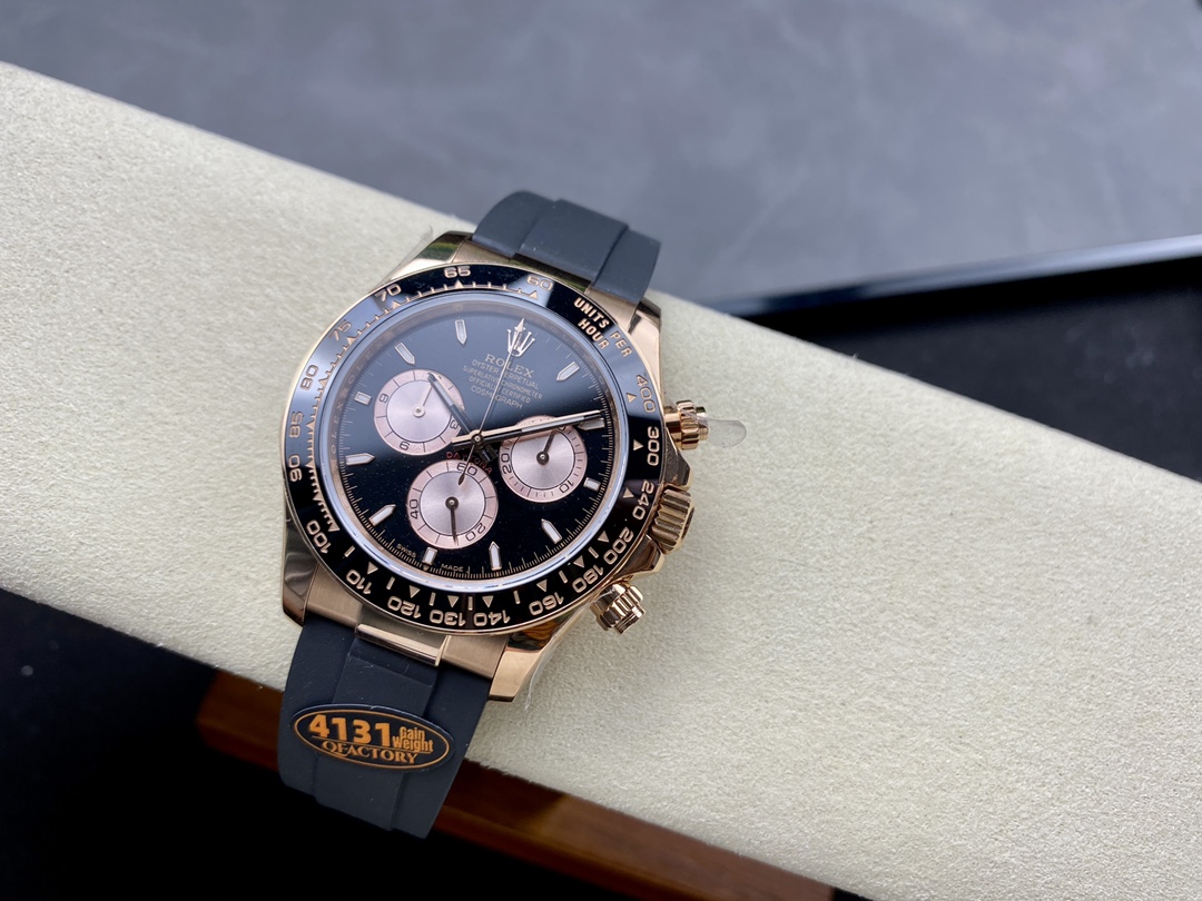 Rolex Cosmograph Daytona 116515LN Rose Gold Black Dial 40mm Mens Replica Watch