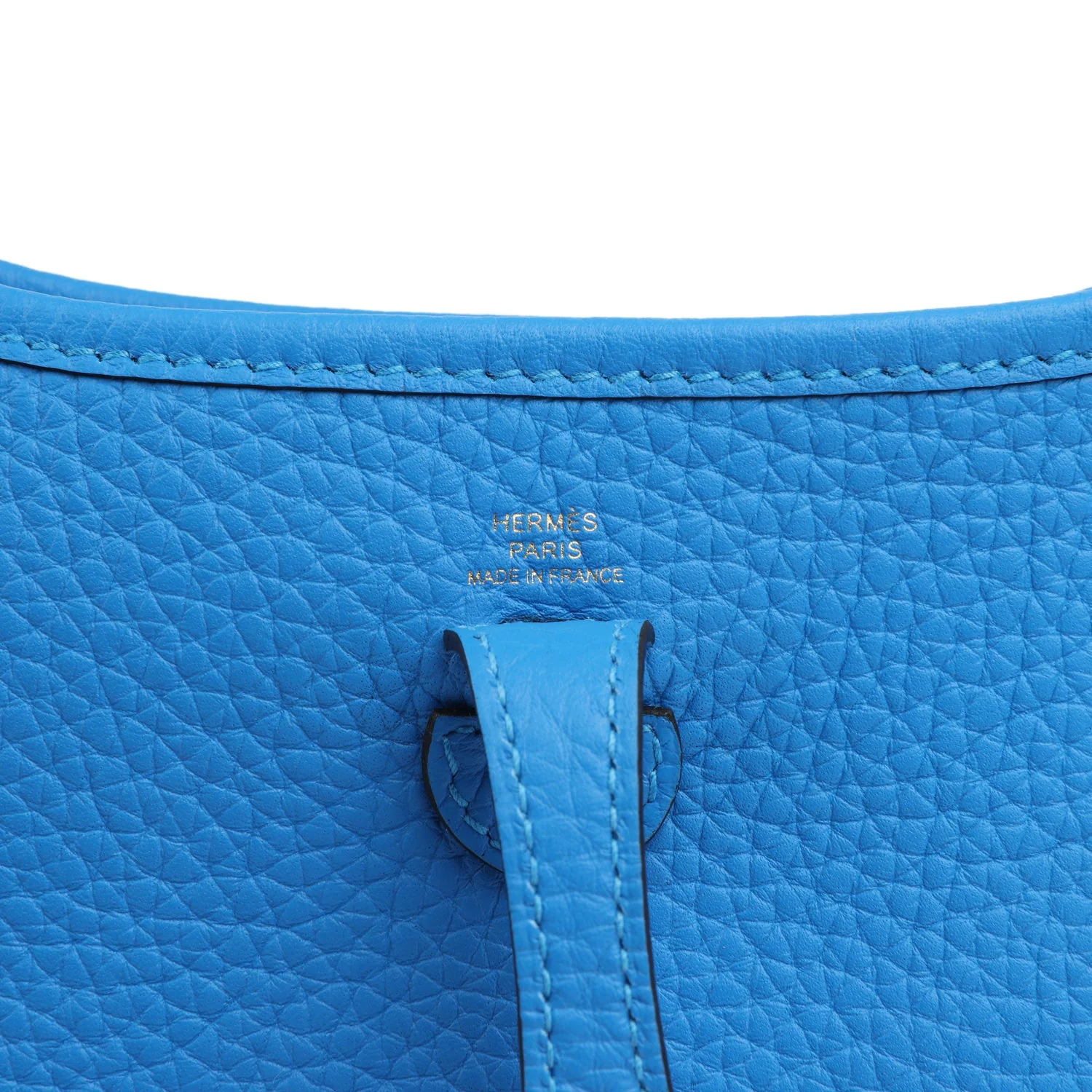 Hermes Evelyne TPM New Bleu Hydra Clemence Gold Hardware
