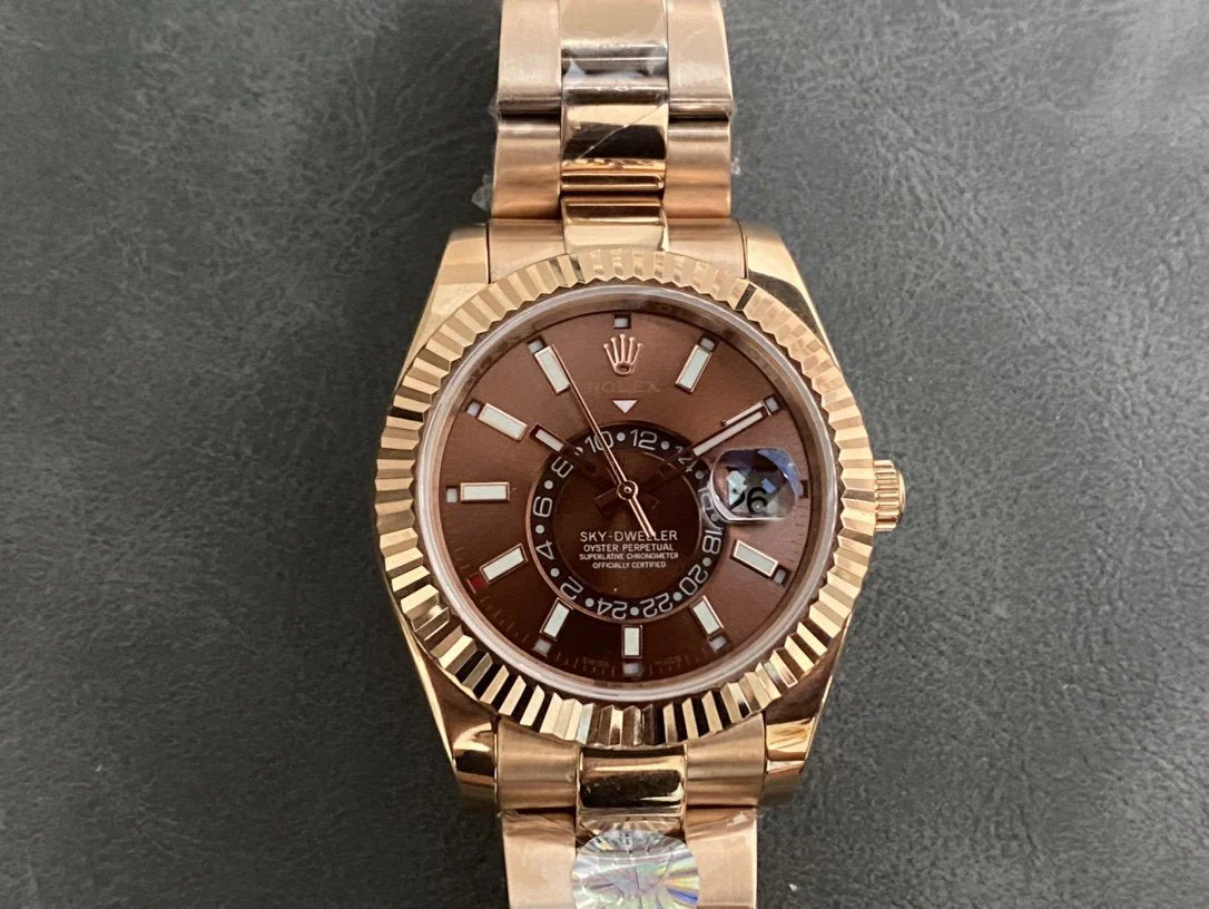 SKY-DWELLER 42 ROSE GOLD BROWN DIAL