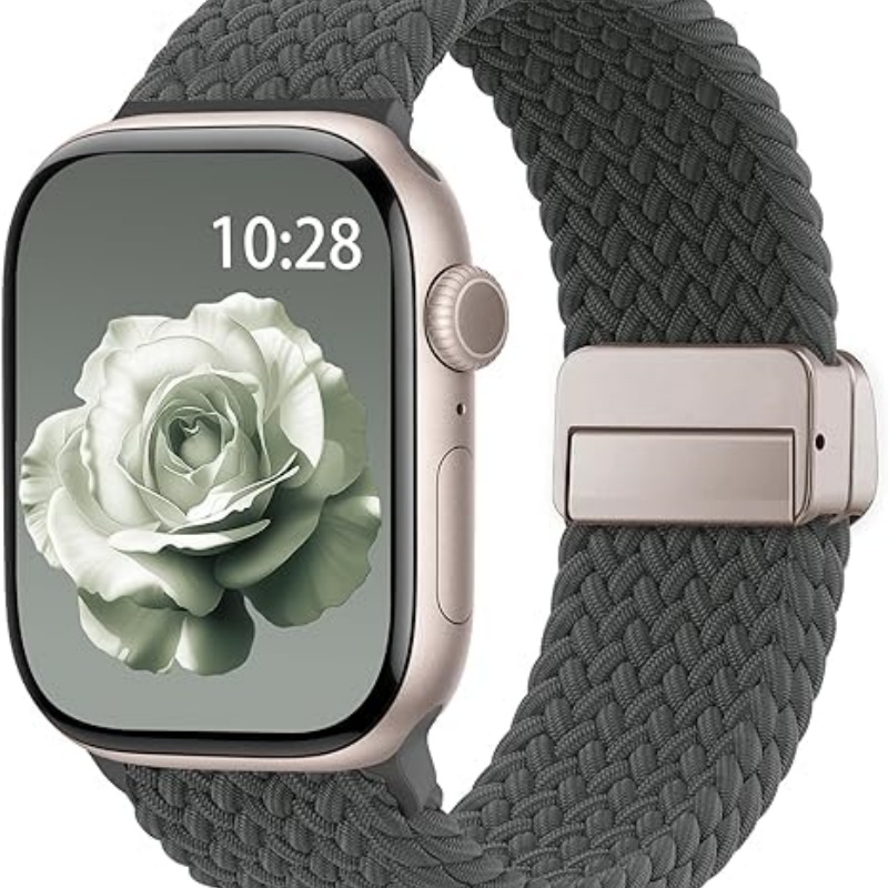STRAPTIQUE Braided Stretchy Band Compatible with Apple Watch Bands