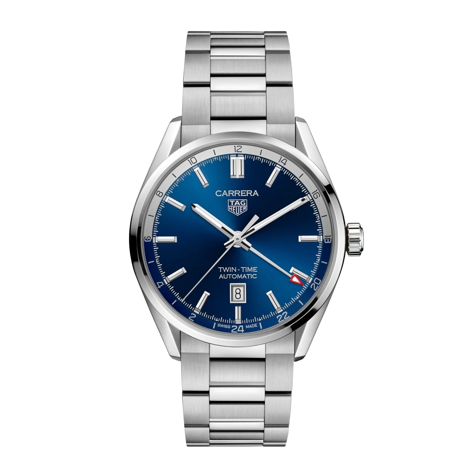 【Super Clone】TAG Heuer Carrera Three-Hand Twin-Time 41mm Automatic Mens Watch WBN201A.BA0640