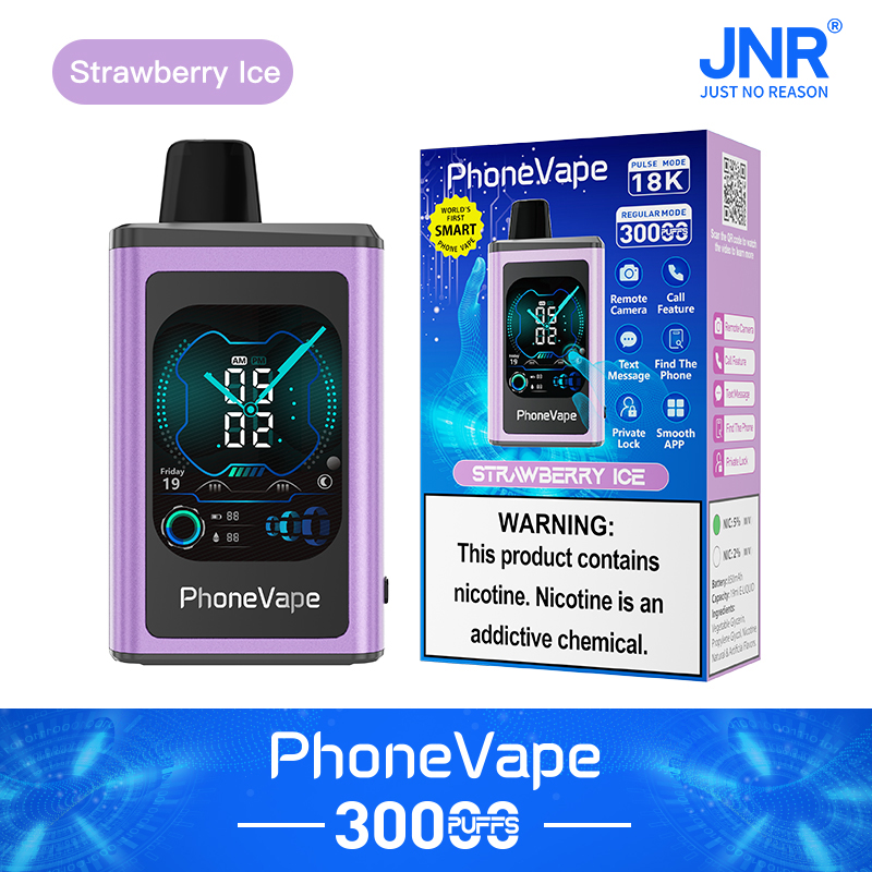JNR PhoneVape 30K Disposable Vape-Strawberry lce