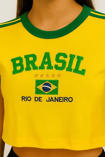 Brazil Cropped Rio de Janeiro - Yellow