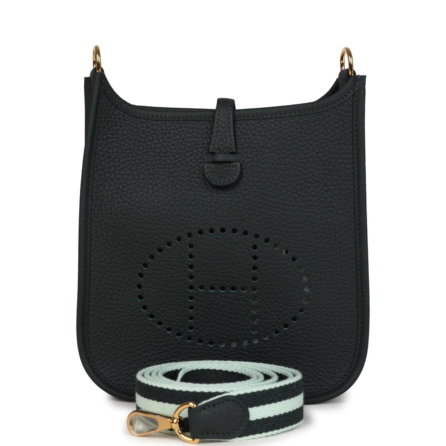 Hermes Evelyne TPM Vert Fonce Clemence Gold Hardware