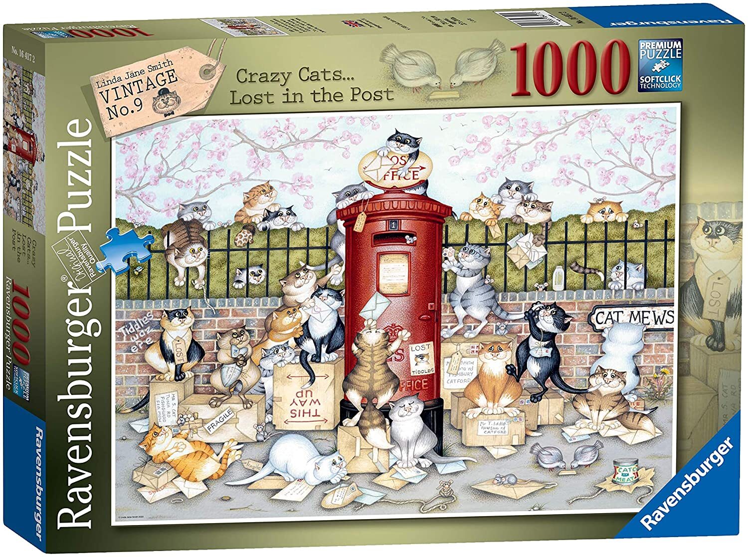 Vintage No. 9 Crazy Cats...Lost in the Post 1000 Piece Puzzle