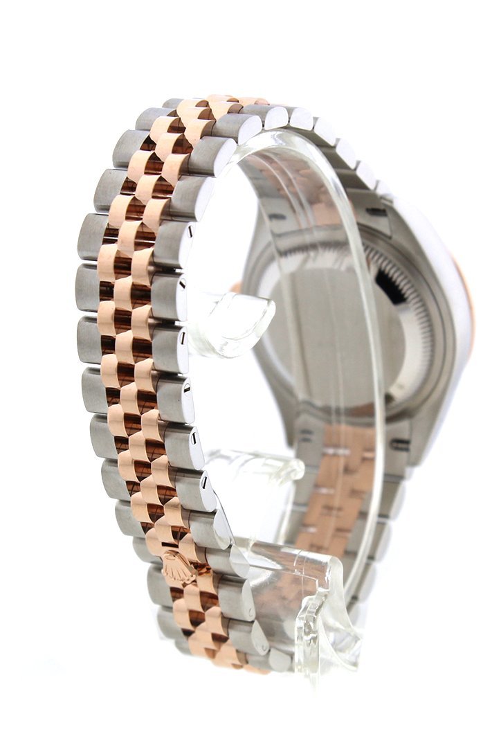 Rolex Datejust 28 White Roman  Dial White Roman Dial Diamond Bezel Rose Gold Two Tone Watch 279381RBR 279381