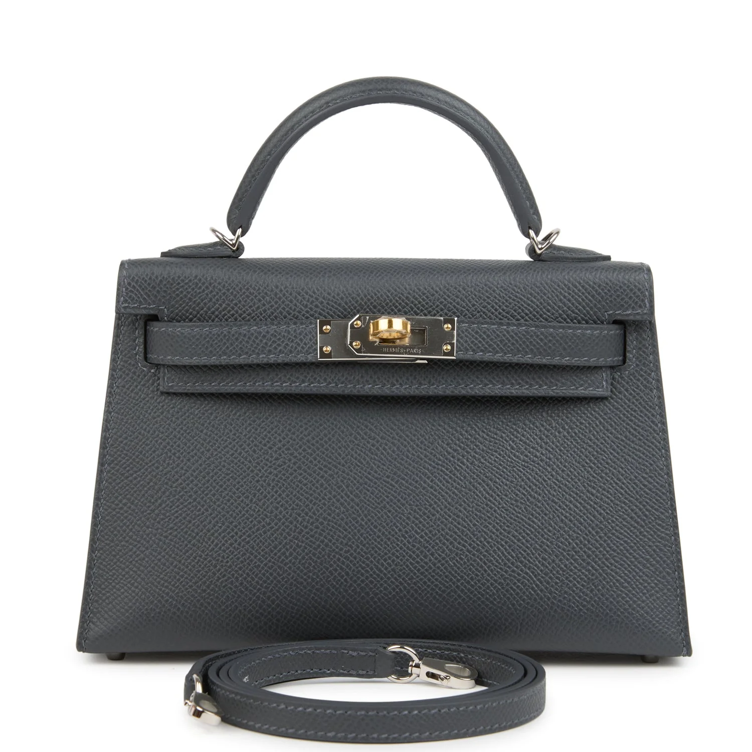 Hermes Kelly Sellier 20 Ardoise Epsom Electrum Hardware