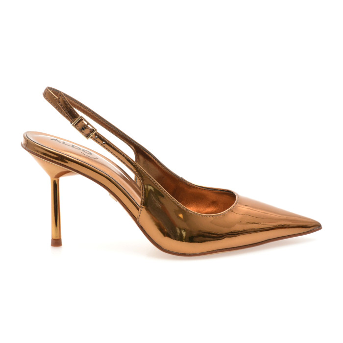 Pantofi eleganti ALDO bronz, SERALINA 222, din piele ecologica lacuita