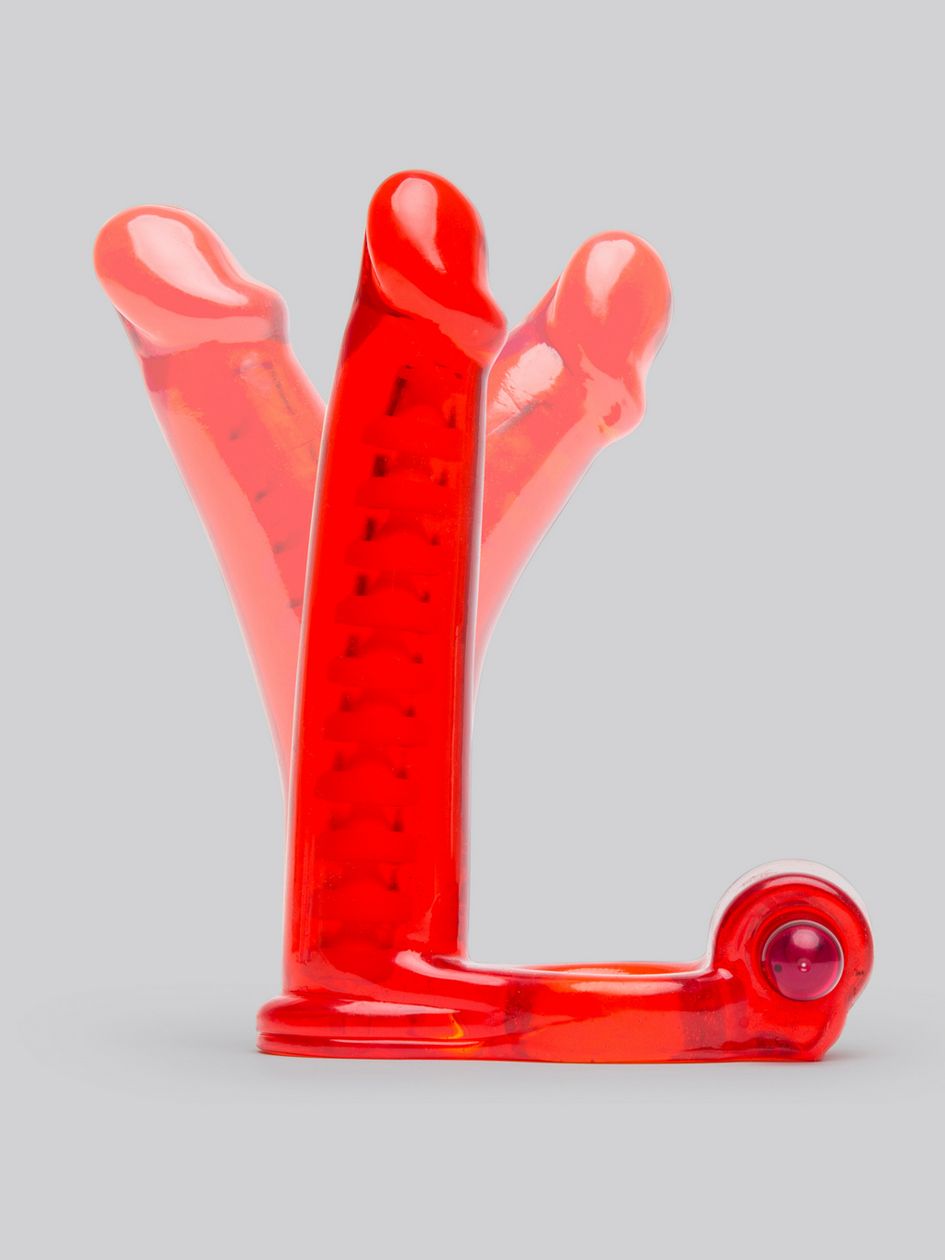 Double Penetrator Cock Ring Anal Vibrator Strap-On