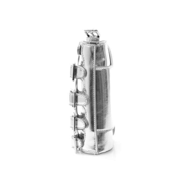 Geanta GRYXX argintie, BG003, din piele ecologica