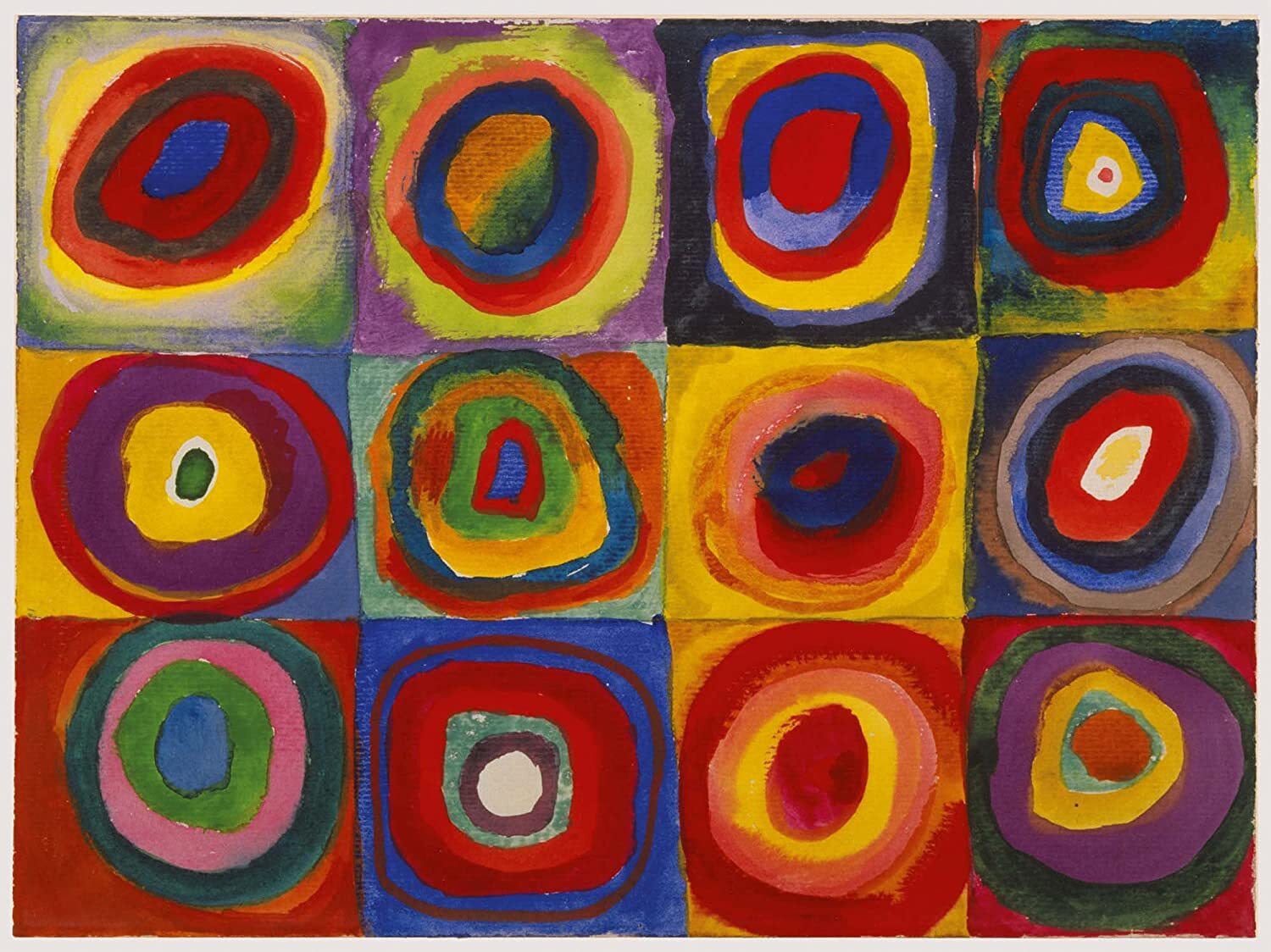 Kandinsky Color Study of Squares and Circles, 1913 Art 1500 Piece Puzzle