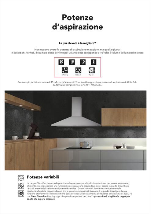 GLEM GAS - Cappa a parete GHP963IX-inox