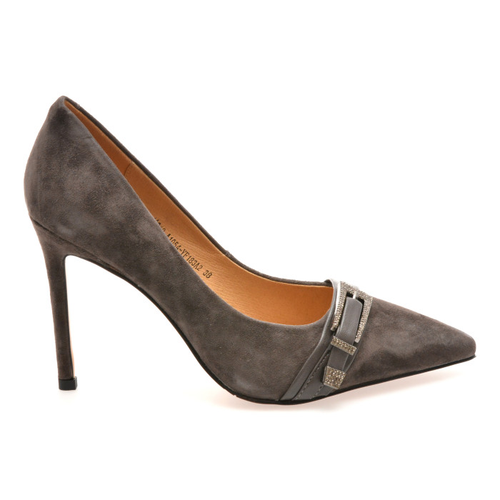 Pantofi eleganti FLAVIA PASSINI gri, 4A212, din piele intoarsa