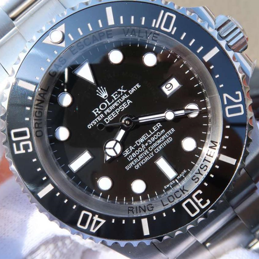 Deepsea Black Dial Oyster Steel 44mm