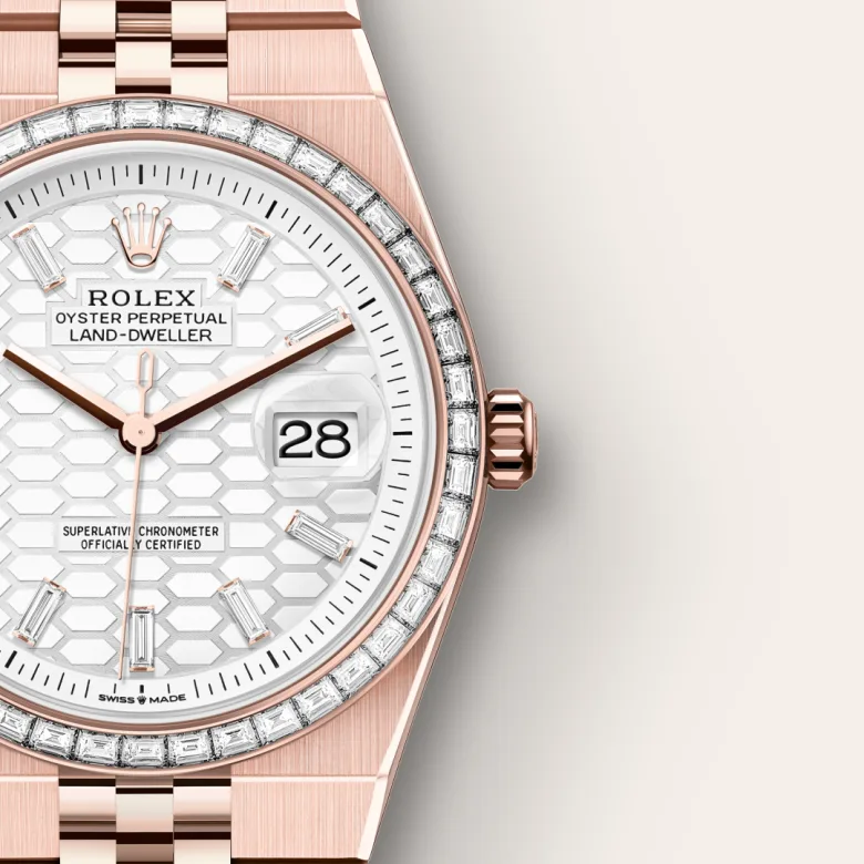 Rolex Land-Dweller 36 Oyster, 36 mm, Everose gold and diamonds M127285TBR-0002