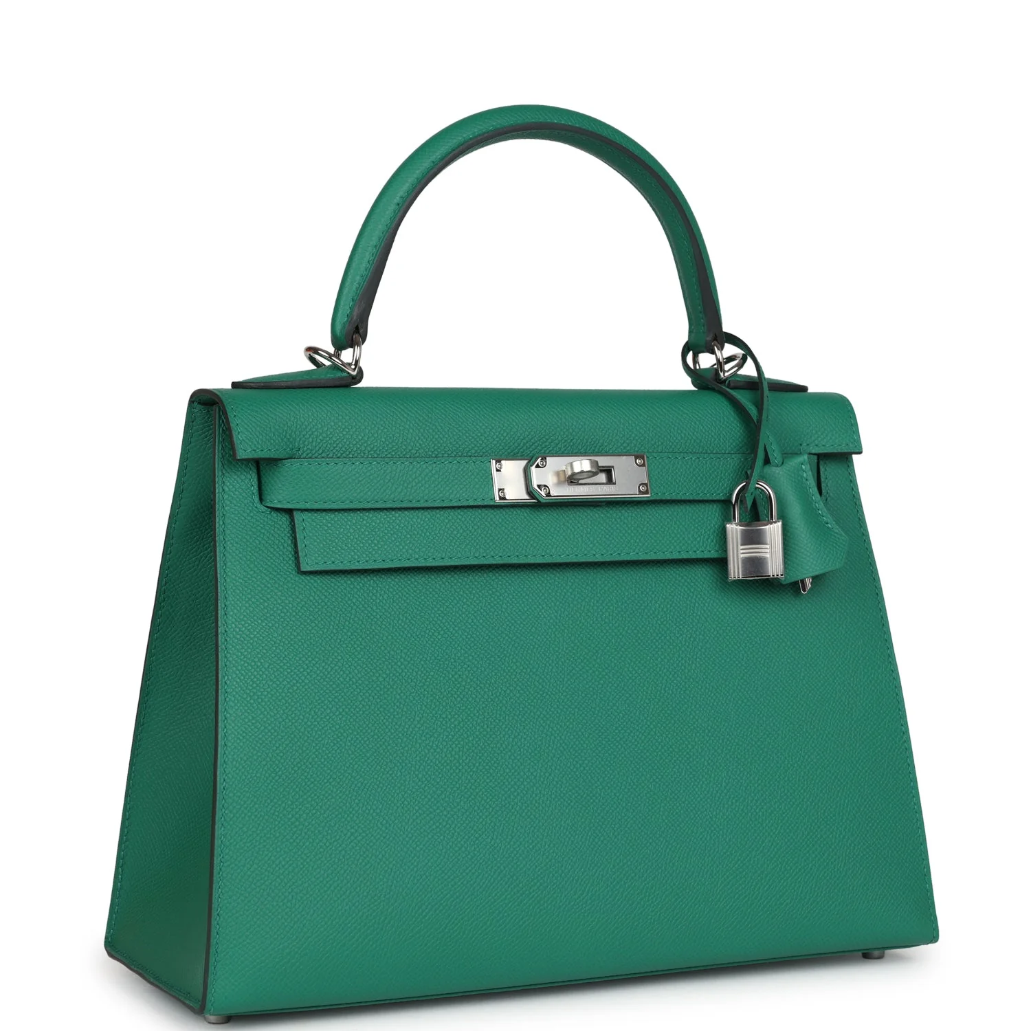 Hermes Kelly Sellier 28 Vert Vertigo Epsom Palladium Hardware