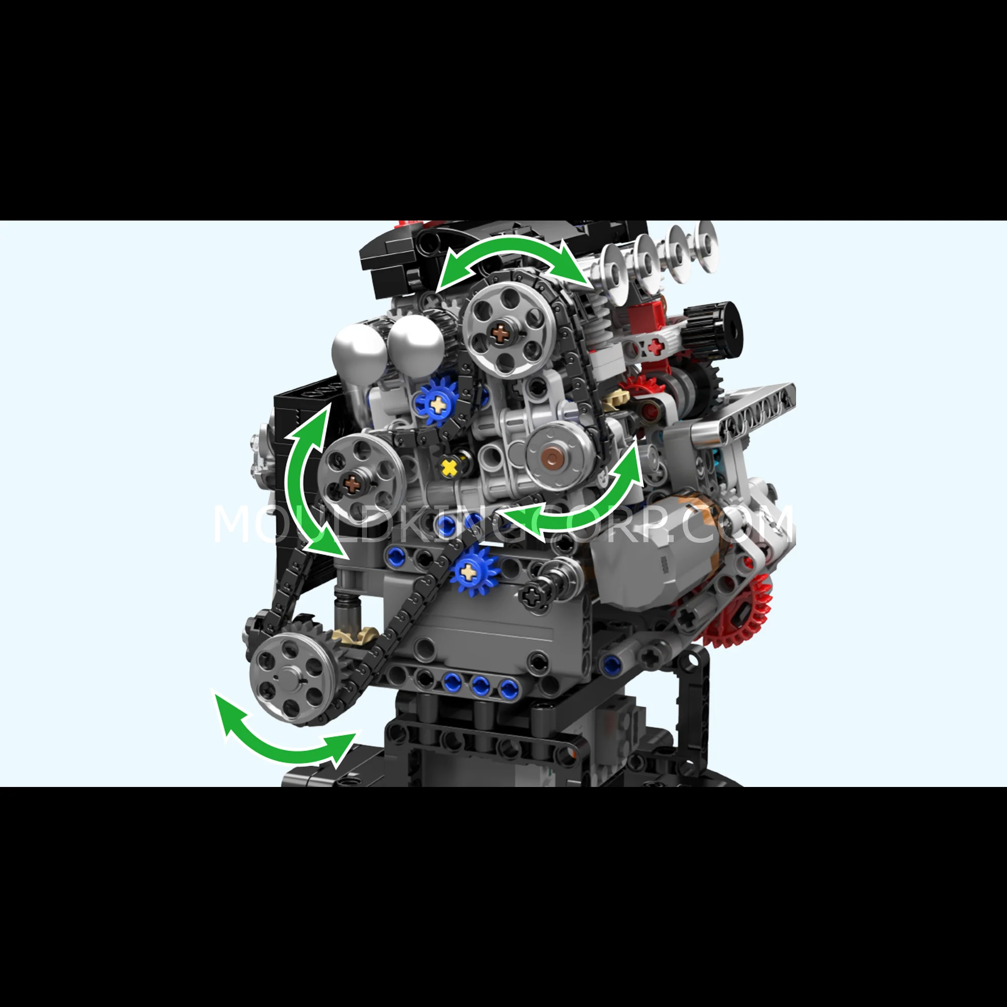 Mould King 10234 Motorized VTEC Engine Model Building Set | 772 Pcs