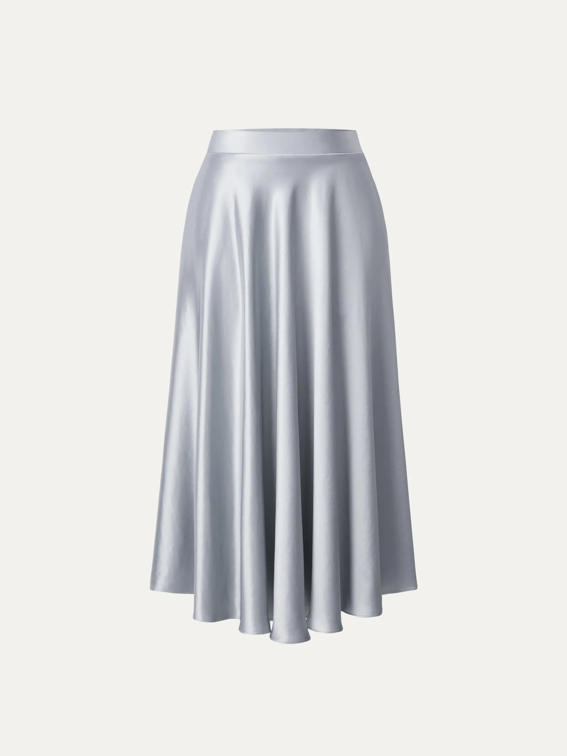 Bias-cut Acetate Maxi Circle Skirt with Pockets