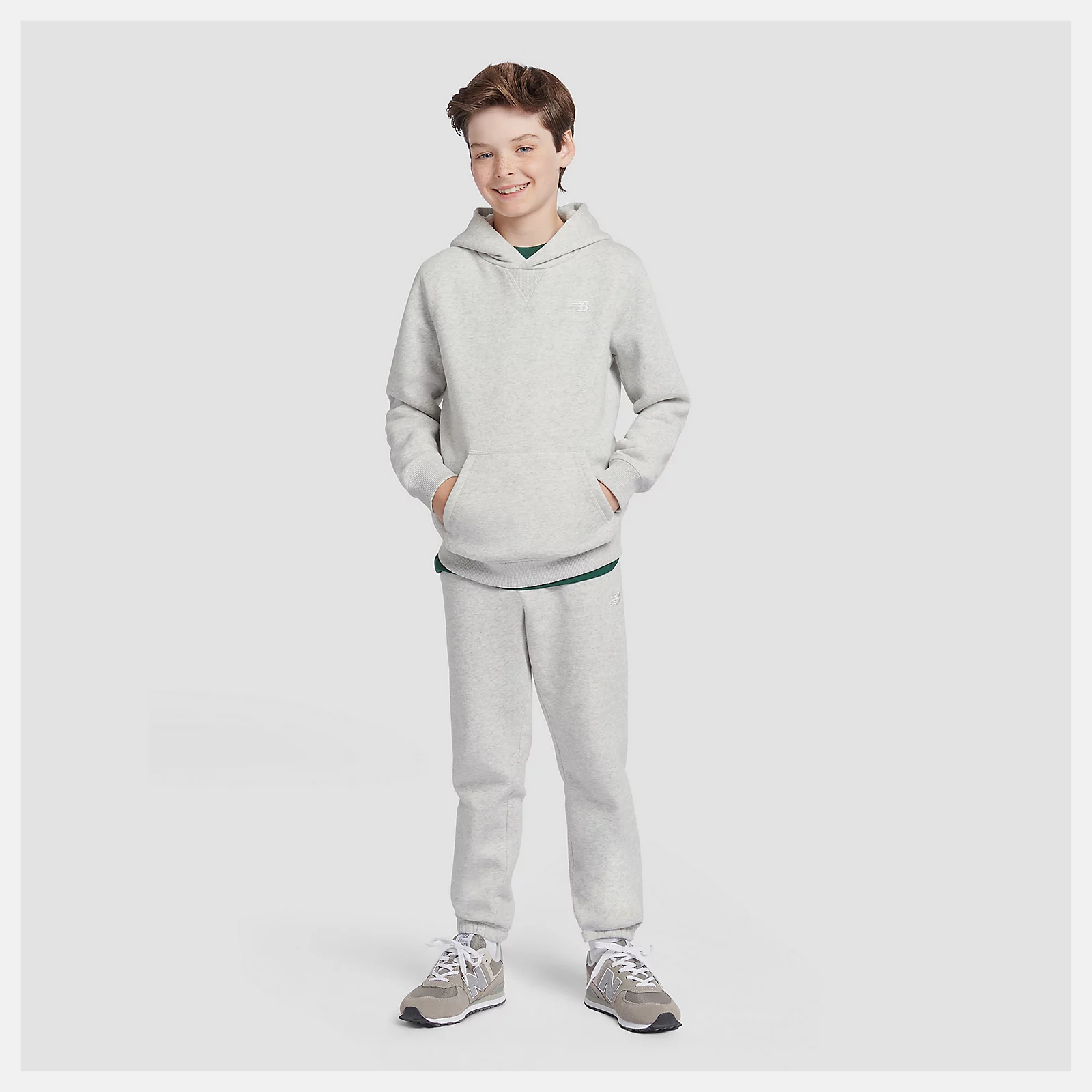 Brush Back Small Logo Hoodie