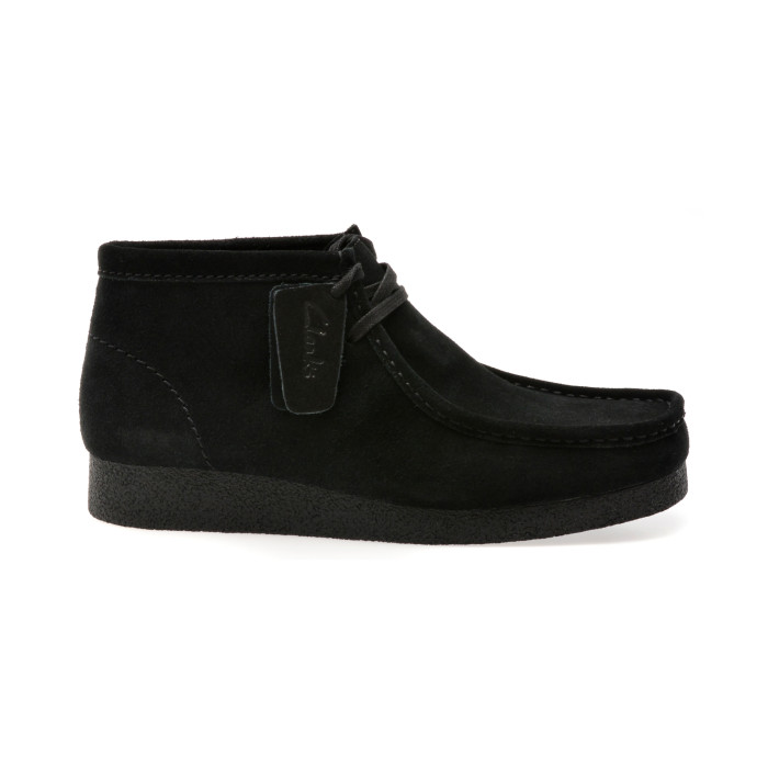 Ghete CLARKS negre, WALLABEE EVO BT, din piele intoarsa