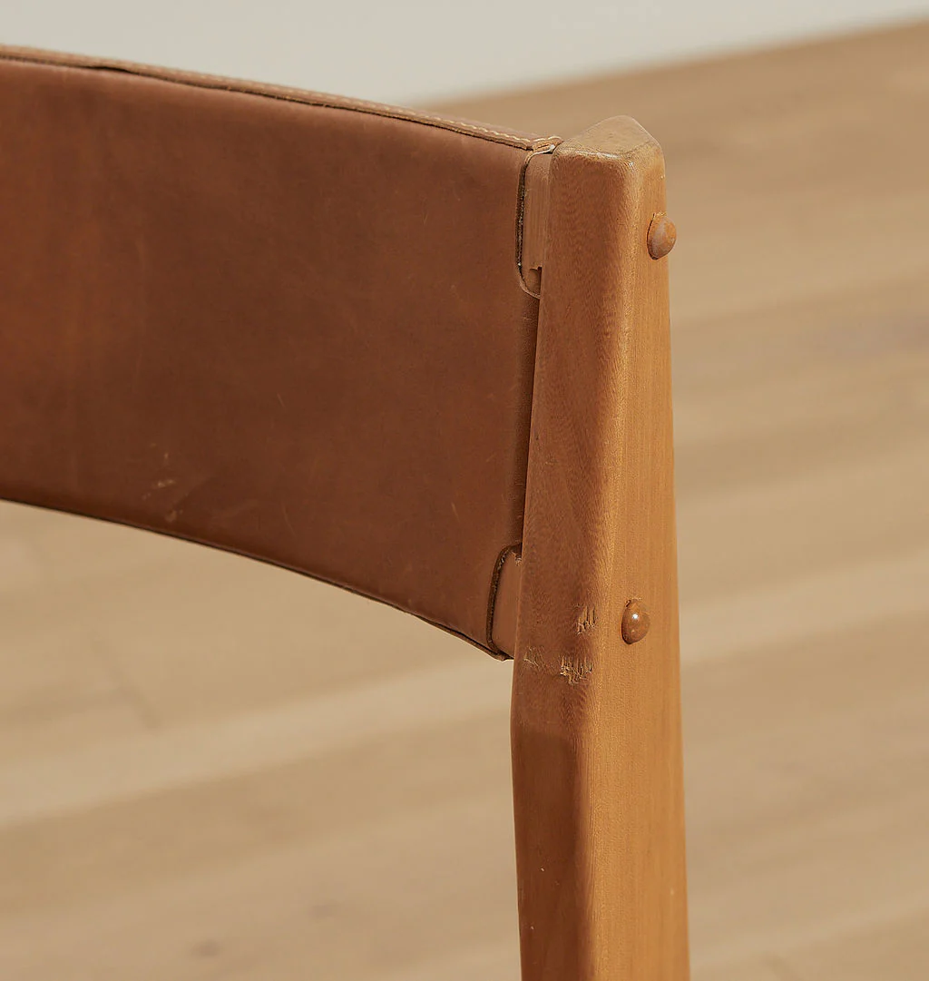 Antique Leather Chair S/4