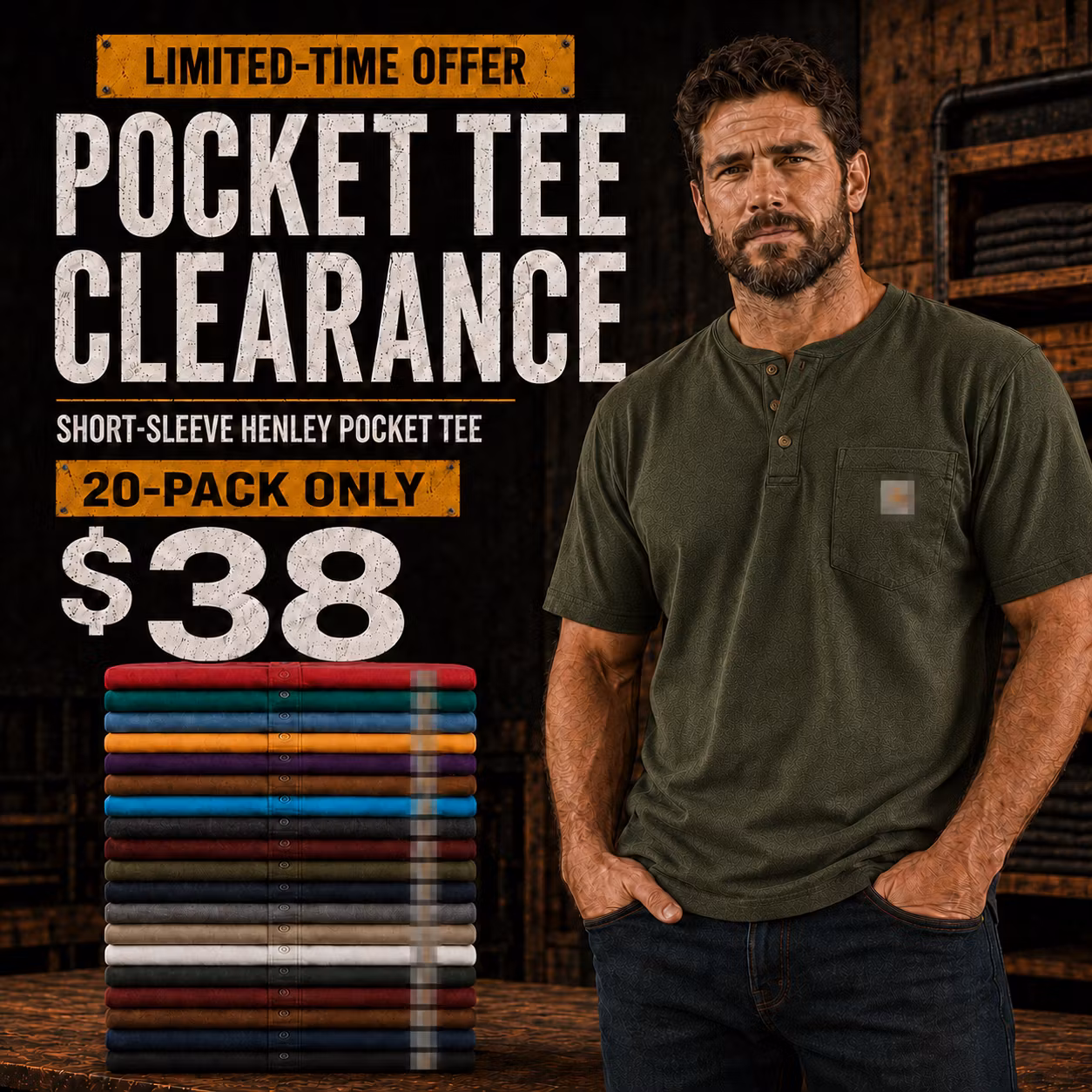 Men's Heavyweight Work Polo with pocket