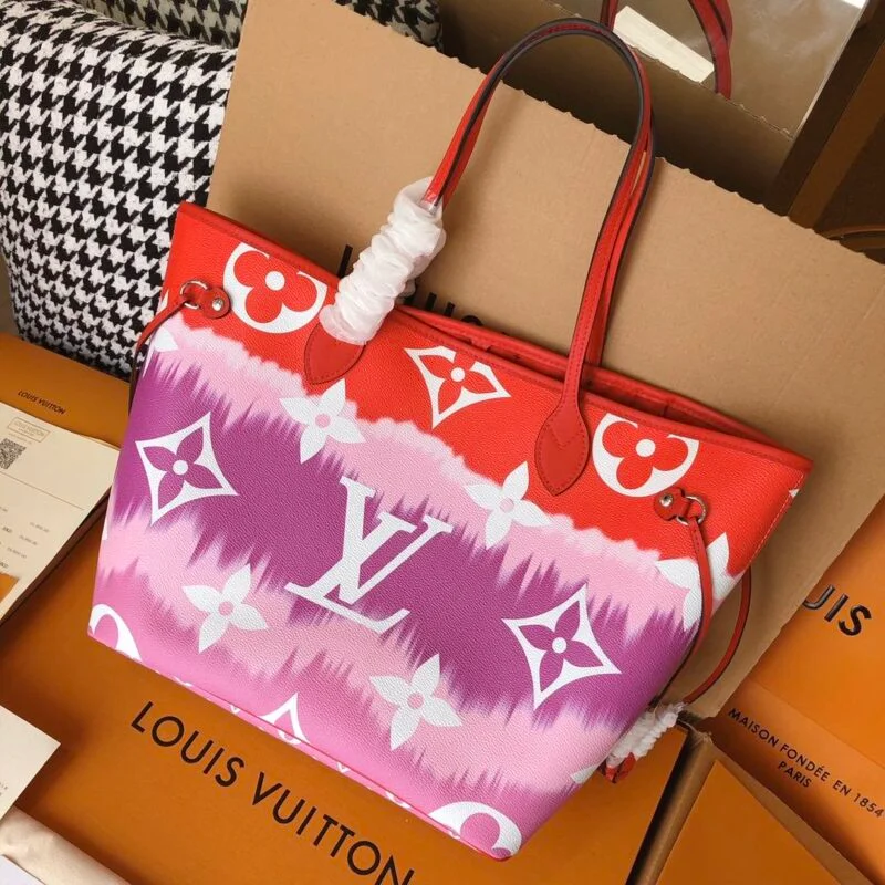 Louis Vuitton Escale Neverfull Mm M45127 Pink/Blue/Red