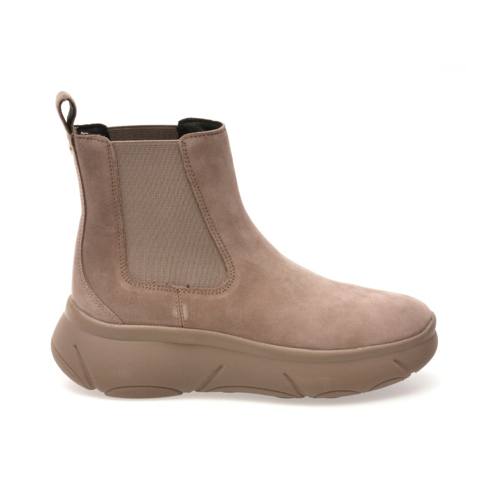 Ghete GEOX gri, D56NHB, din piele intoarsa