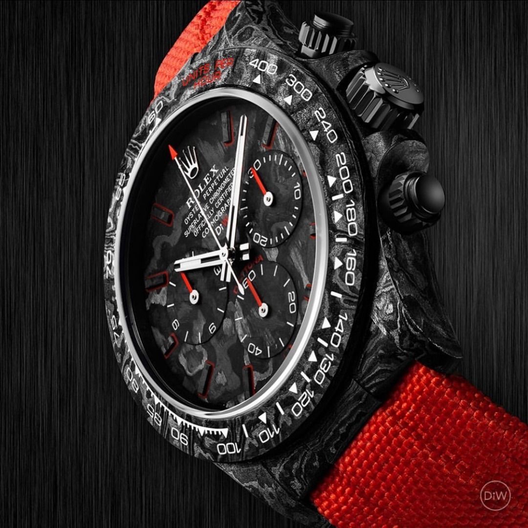 Rolex DiW NTPT Carbon Daytona RED EDITION UNIQUE Piece